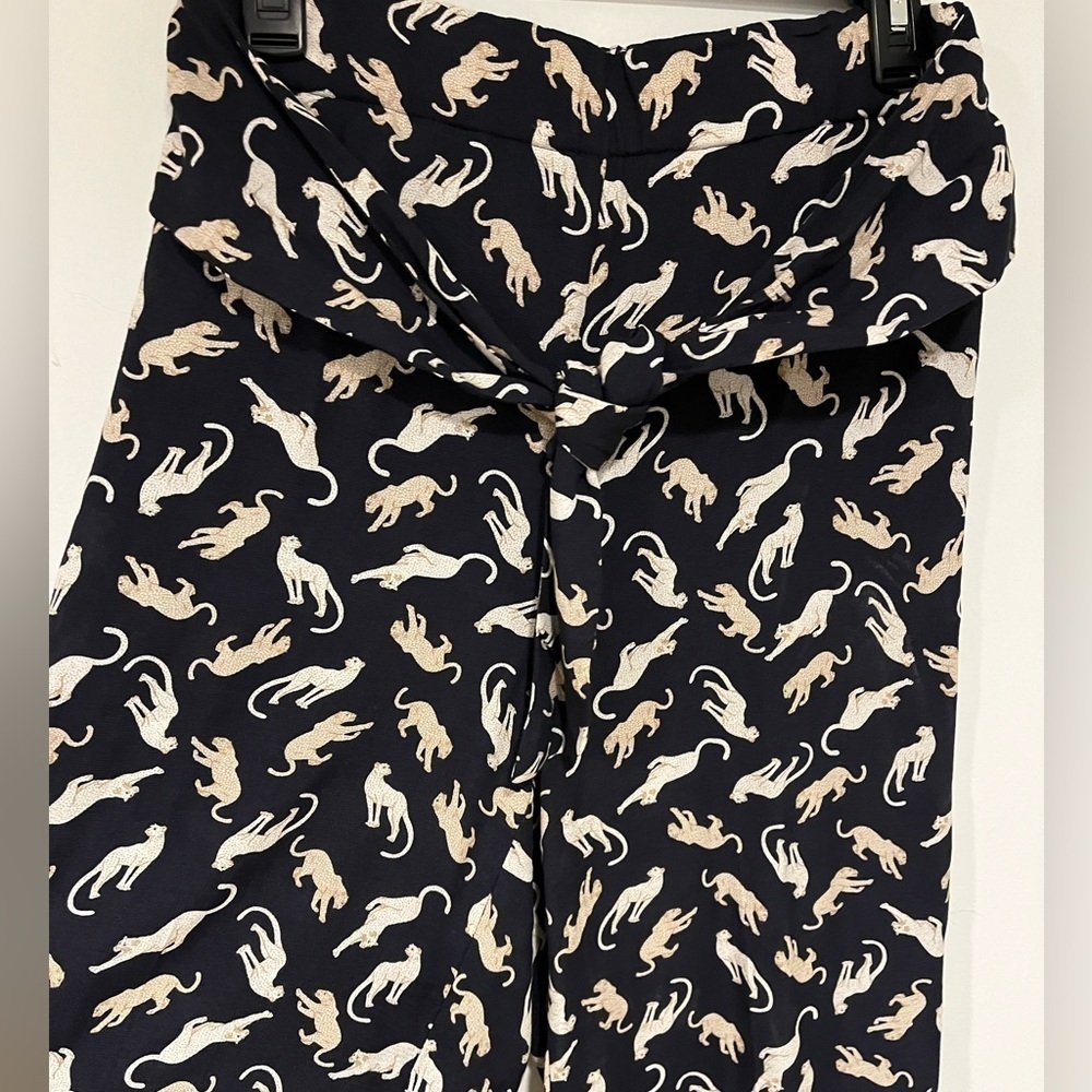Ann Taylor 100% Rayon Cheetah Print Pants Small